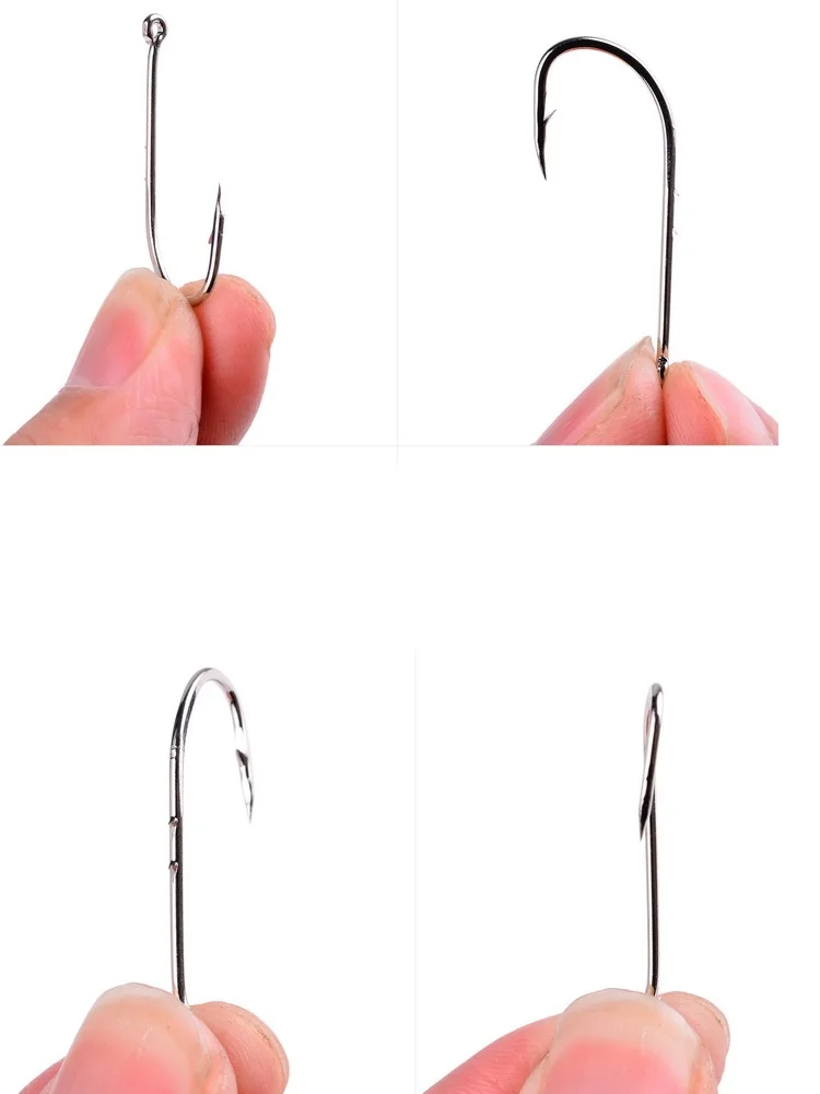 Sea.Yolo 50 Uds Baitholder anzuelo de pesca con púas señuelo de pesca vástago pico soporte de cebo vivo pesca de carpa anzuelo de gusano accesorios aparejos - imagen 3