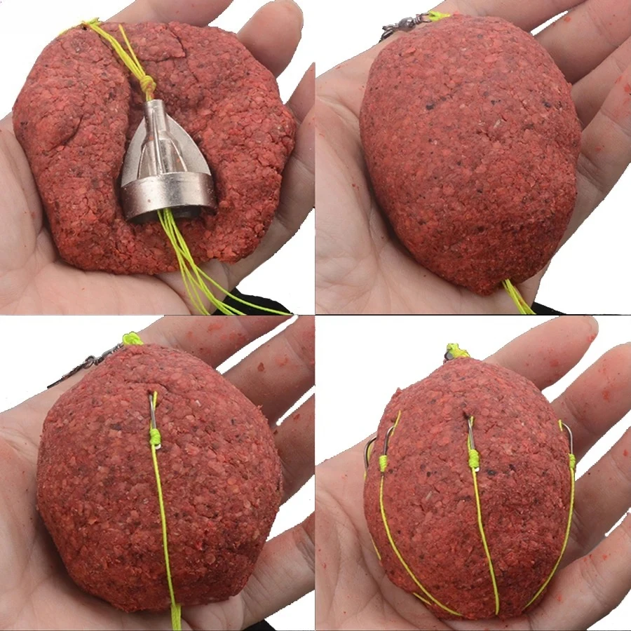 4 unids/caja previene ganchos juego de ganchos de pesas de plantilla de carbono 24g 6-13 #   Anzuelo de pesca de carpa Jigging con púas, giratorio con aparejos de líneas - imagen 2