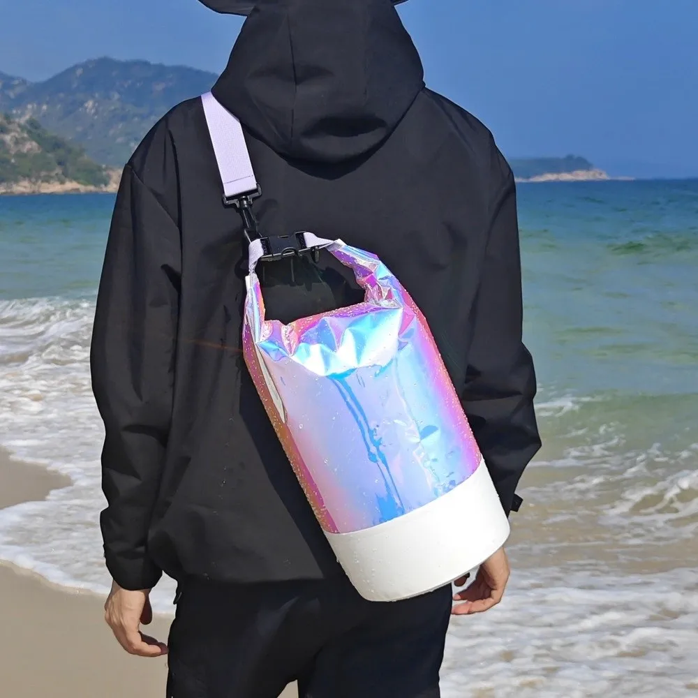 Bolsa seca impermeable de 10L/20L, mochila impermeable, bolsa tipo cubo para natación de gran capacidad con correas para los hombros, ligera