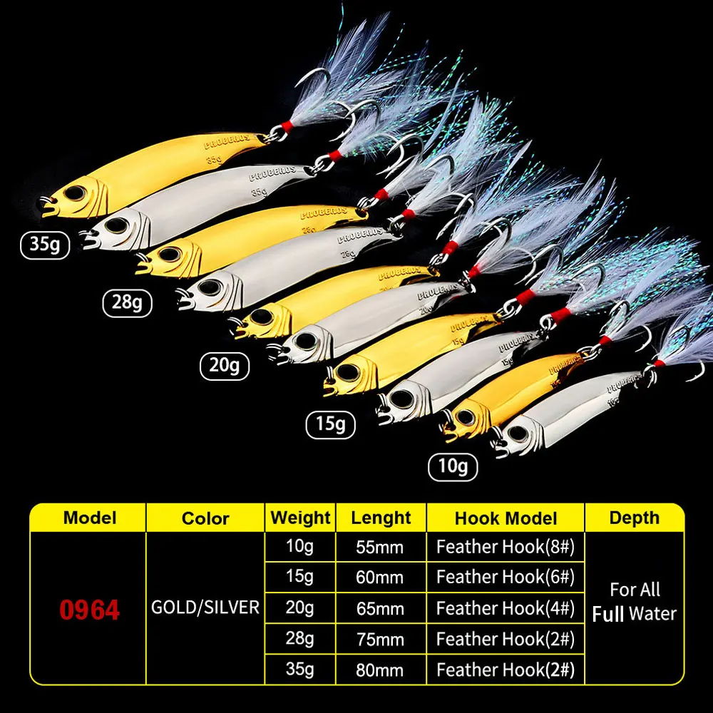Señuelo de Pesca de plantilla de cuchara giratoria de Metal 10/15/20/28/35g, cebo Artificial duro que se hunde, Pesca de oro/plata para Lucio, lubina, aparejos de Pesca - imagen 2