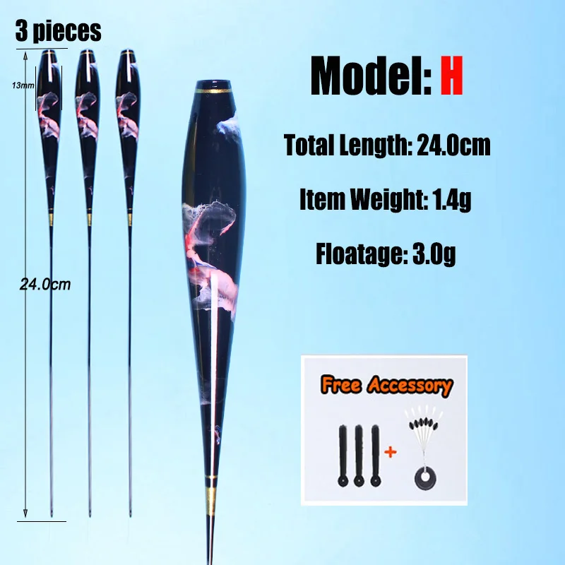 WLPFISHING-flotadores de pesca, parte inferior del cuerpo, diámetro interior de 5,2 MM, Bobbers de plástico Nano compuesto, aparejos de accesorios de pesca - imagen 4