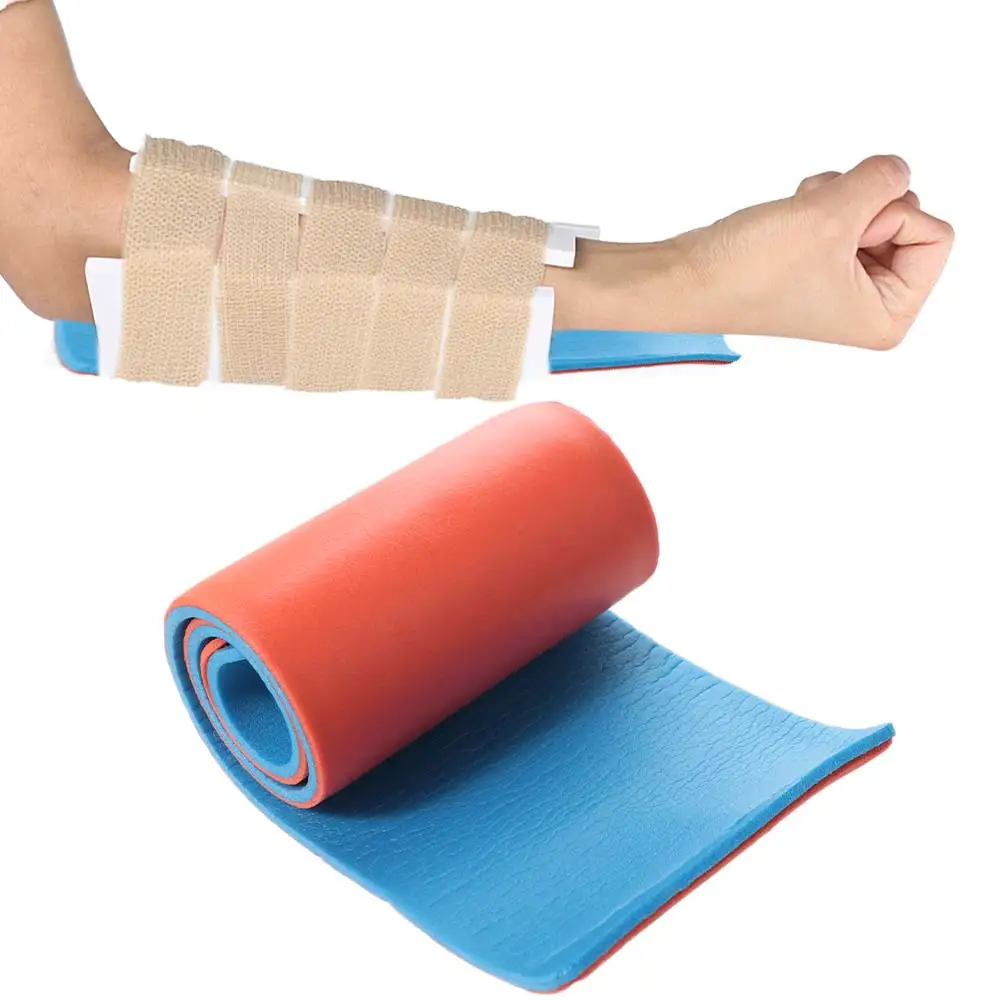 Rollo de férula de aluminio para hueso, férula ligera y reutilizable, soportes de brazo de emergencia fijos para fracturas, férula de rescate para viajes al aire libre - imagen 2