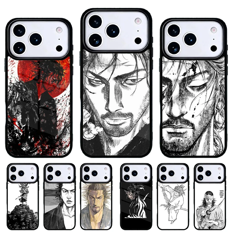 Funda Vagabond Miyamoto Musashi para iPhone 15 14 13 Pro Max