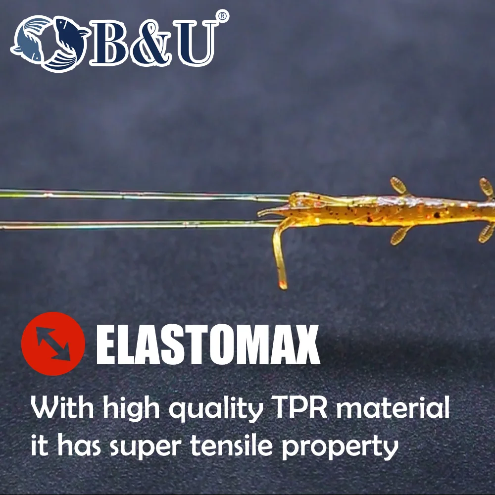 B & U 60mm Craw flotante pesca señuelo suave Jig Wobblers Swimbait cebos de silicona camarones lubina perca señuelo Artificial Craws cebo - imagen 4