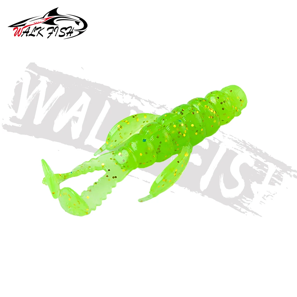 WALK FISH-señuelo de pesca suave, 12 piezas, 5,7 cm, 3g, TPR, lubina, cola doble recta, Rockfish, Swimbait, Jigging, gusano, aparejos de pesca - imagen 3