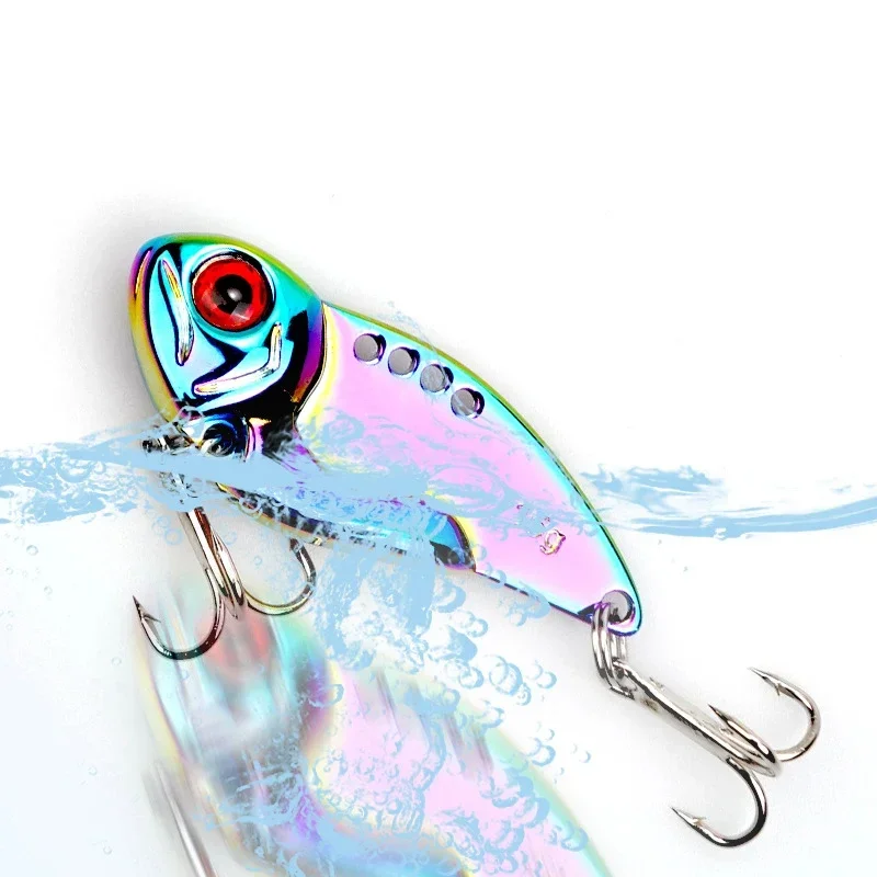 1 Uds 7g/10g/12g/15g Barracuda cebo de pesca cuchara anzuelo triple columpio cuchara vibratoria de Metal señuelo lubina cebos de agua dulce - imagen 5