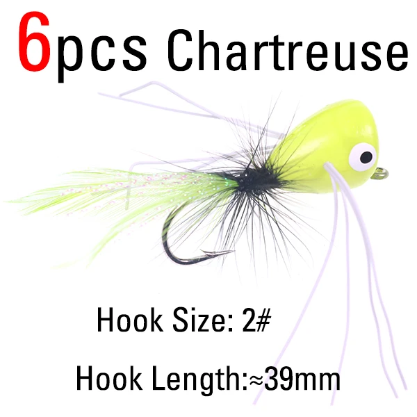 6pcs chartreuse