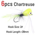 6pcs chartreuse