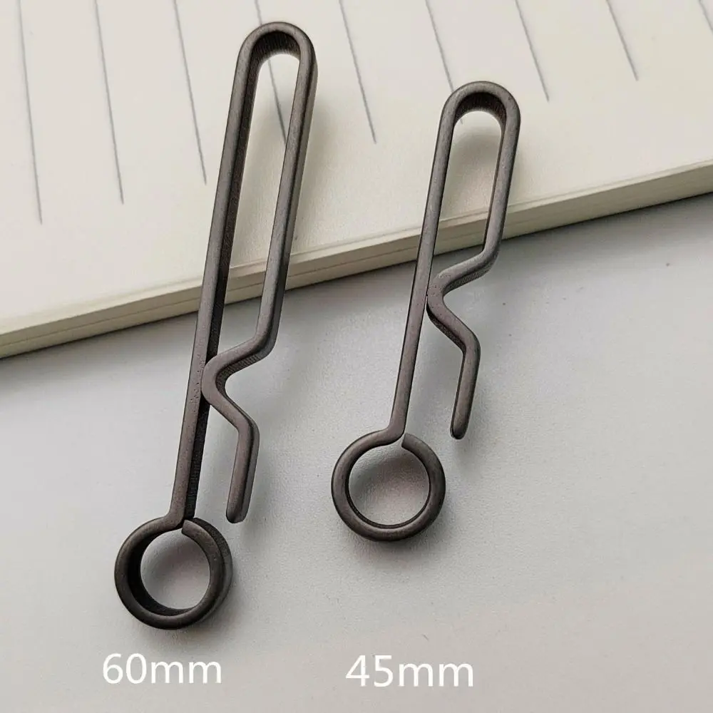 Llavero ligero de aleación de titanio, llavero con Clip para cinturón multifunción de extracción rápida para exteriores, hebillas de extremo de cinta gris - imagen 5