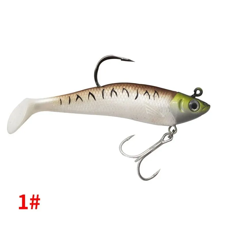 Cebo con cabeza de anzuelo tipo pez, señuelos reemplazables para el cuerpo del pez, señuelo interior de plomo de pesca suave con gancho - imagen 2