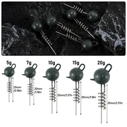 Jig Head Pike cabeza redonda – Para plástico suave y vinilo predator