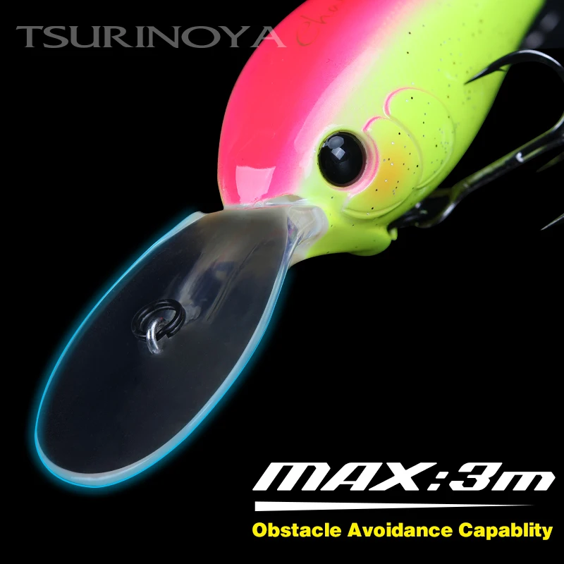 TSURINOYA-señuelo de pesca 60F Crankbait 60mm 16,6g CHASER 0-3m de largo, cebo duro Artificial flotante, Lucio Ajing Crank TS - imagen 4