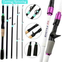 Cañas de pescar con señuelo Micro de 1,8/2,1 m, caña de viaje giratoria de carbono para Baitcasting con mango de EVA, señuelo WT 3,5g-15g, pesca de trucha y Lucio