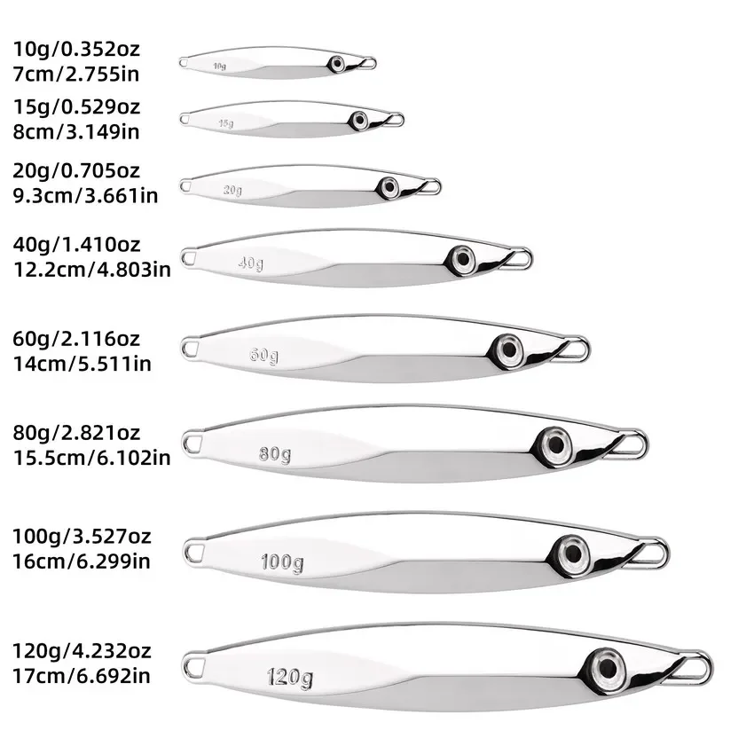 Senuelo Jigging Metal Agua Salada - Varios Pesos para Mar - imagen 2