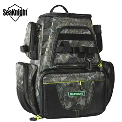 SeaKnight marca SK010 gran capacidad impermeable duradero multifuncional correas de hombro gruesas bolsa de pesca mochila al aire libre