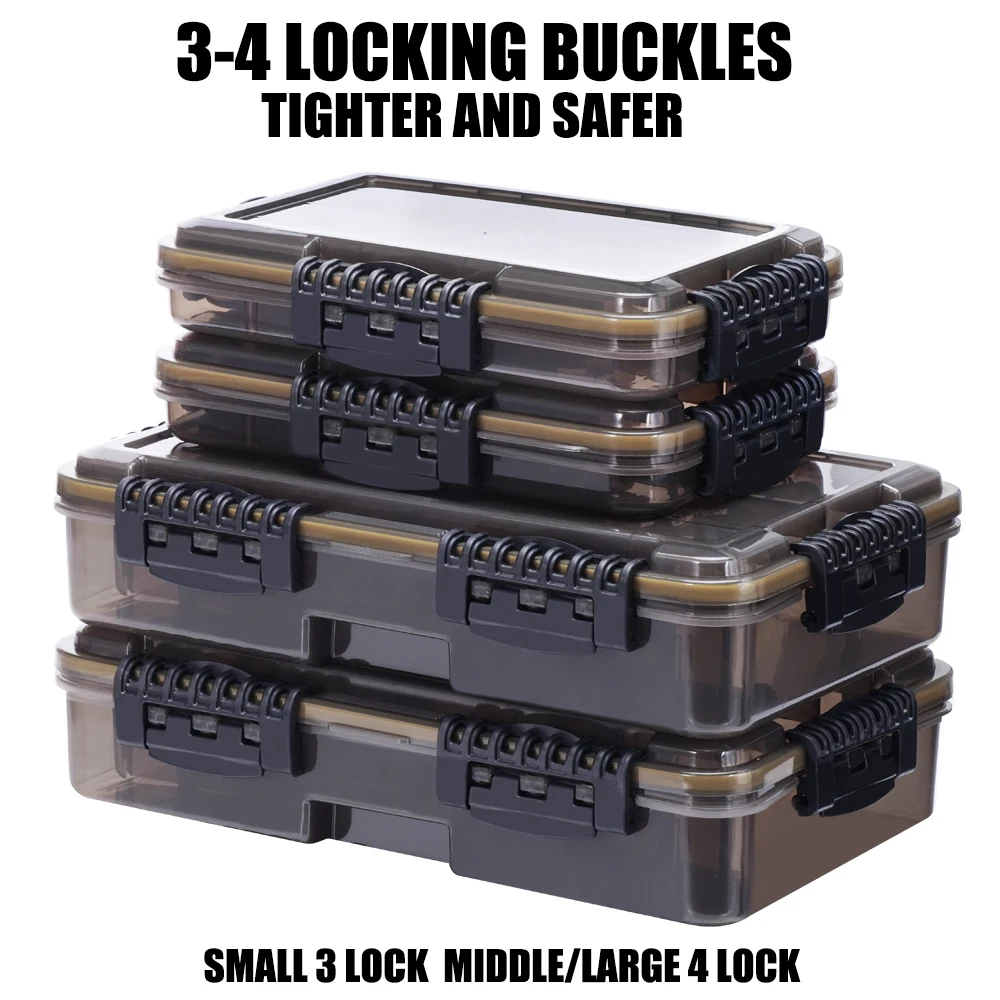 SAMOLLA nueva caja grande impermeable para aparejos de pesca, anzuelo de pesca, señuelo, caja de almacenamiento de cebo, accesorios portátiles para aparejos de pesca - imagen 4