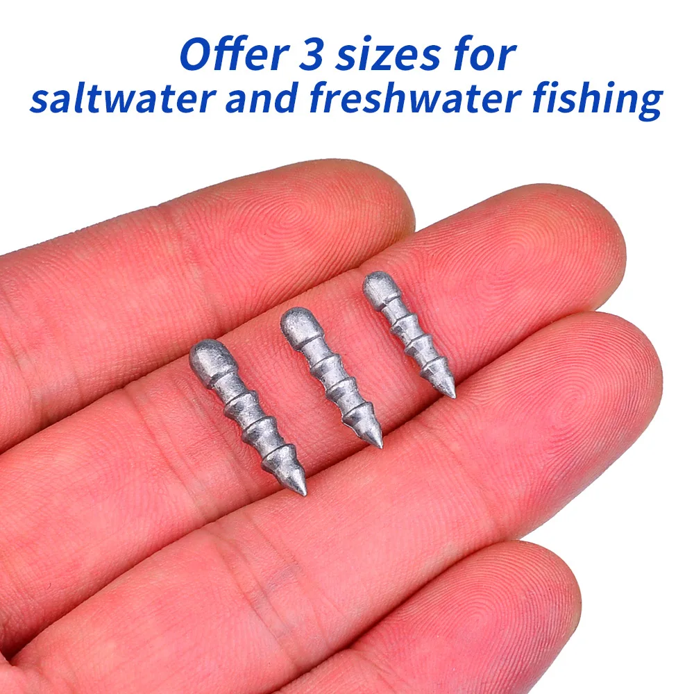 Plomo de inserción de pesca de lubina para señuelos de gusanos de plástico suave, aparejo Neko y pesas de clavos de pesca de aparejo loco - imagen 5