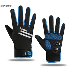 Guantes ciclismo invierno térmicos viento felpa bloqueo color
