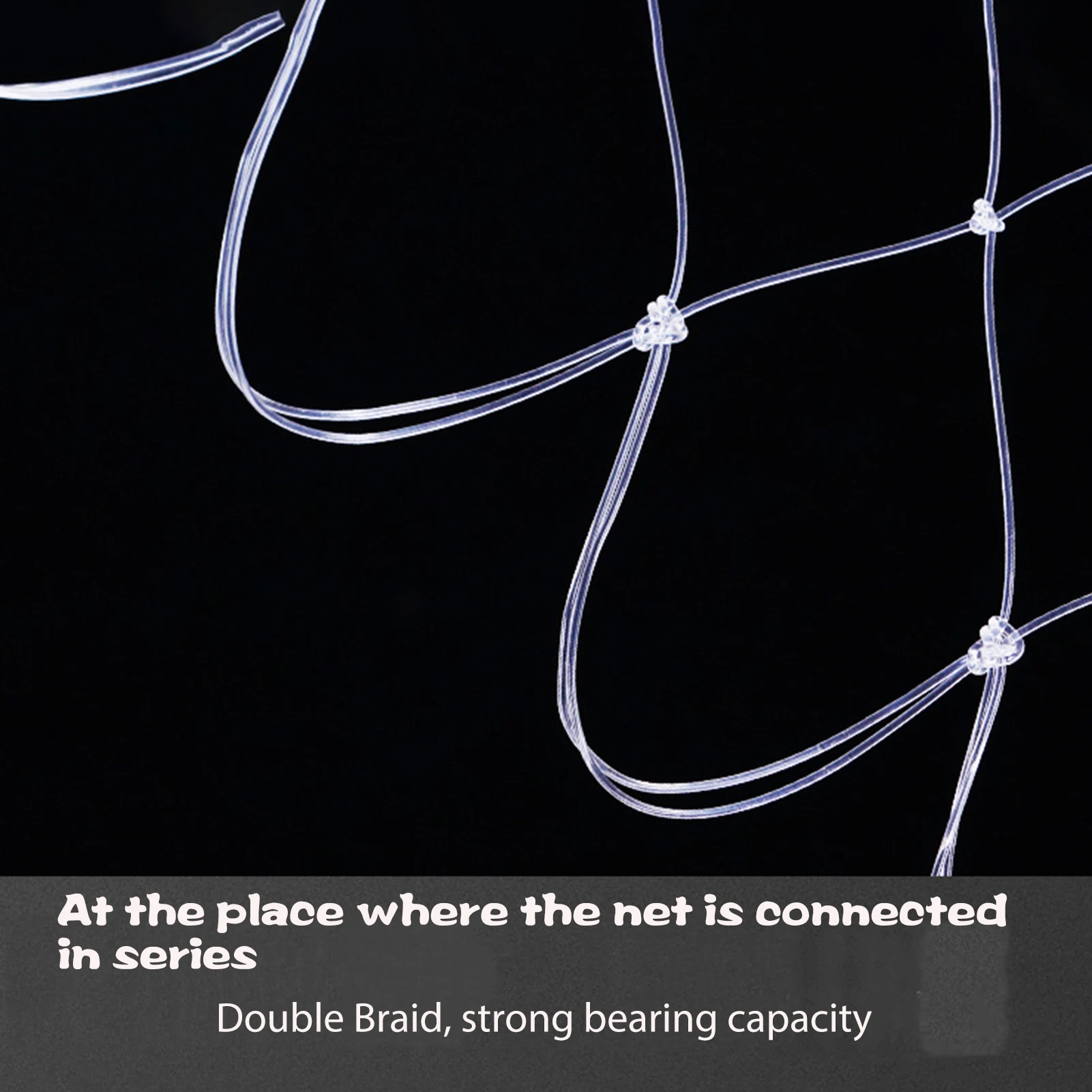 Red de pesca de nailon, 53/60/95cm, doble línea de agua salada, herramienta de pesca plegable tejida, alambre único, bolsa de red para ojos densos, accesorios - imagen 5