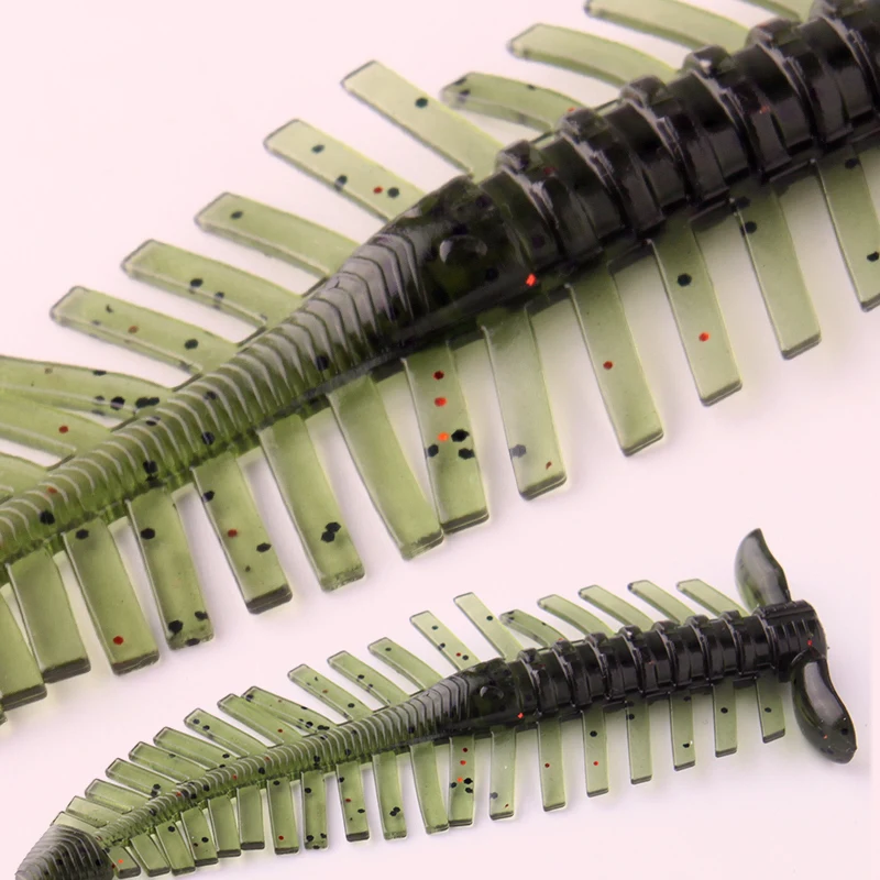 Ruke Solf cebos 6 unids/lote señuelos longitud 80mm 2,5 g/pc truchas de lubina TPE aparejos de pesca señuelos de agua salada cebos juego de señuelos de pesca aparejos - imagen 3