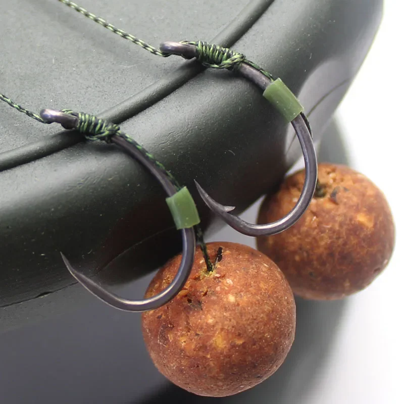 50 Uds. Anzuelos de púas de acero inoxidable con revestimiento de PTFE, anzuelos de pesca de carpa, gancho de carpa sin púas Micro con borde ancho curvo - imagen 5