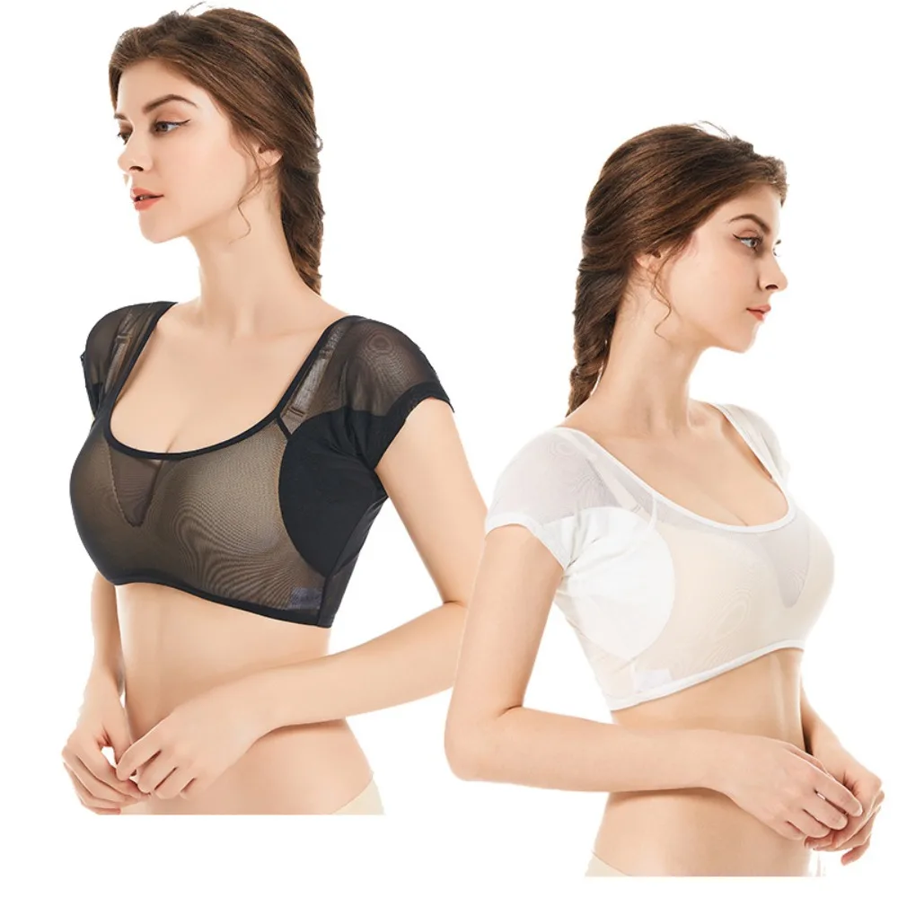 Chaleco ultrafino malla transparente absorbente con almohadillas desodorantes lavables - imagen 5