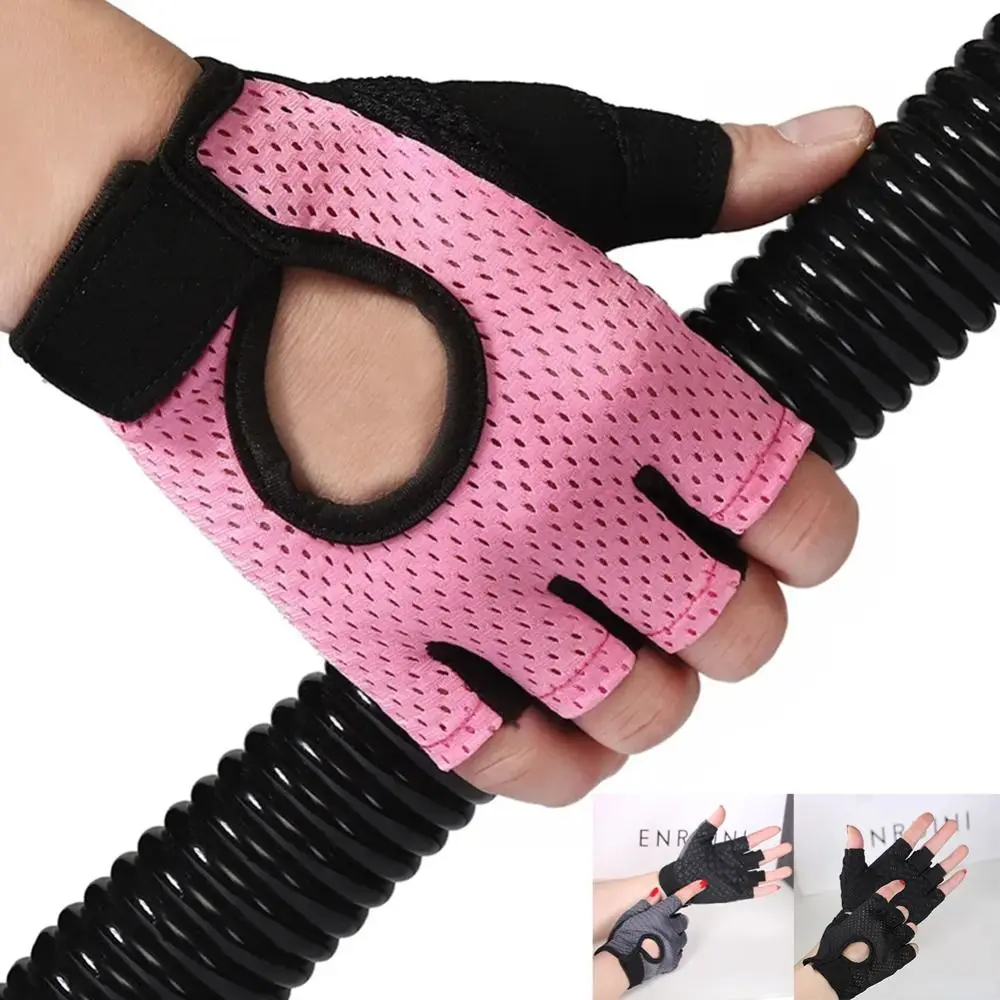Guantes de ciclismo sin dedos para hombre y mujer, manoplas transpirables para entrenamiento de culturismo y Fitness, antideslizantes - imagen 4