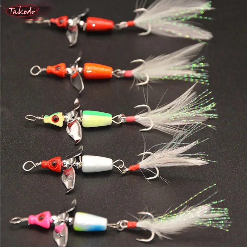 Señuelo spinner TAKEDO LX04 45mm con hélice giratoria