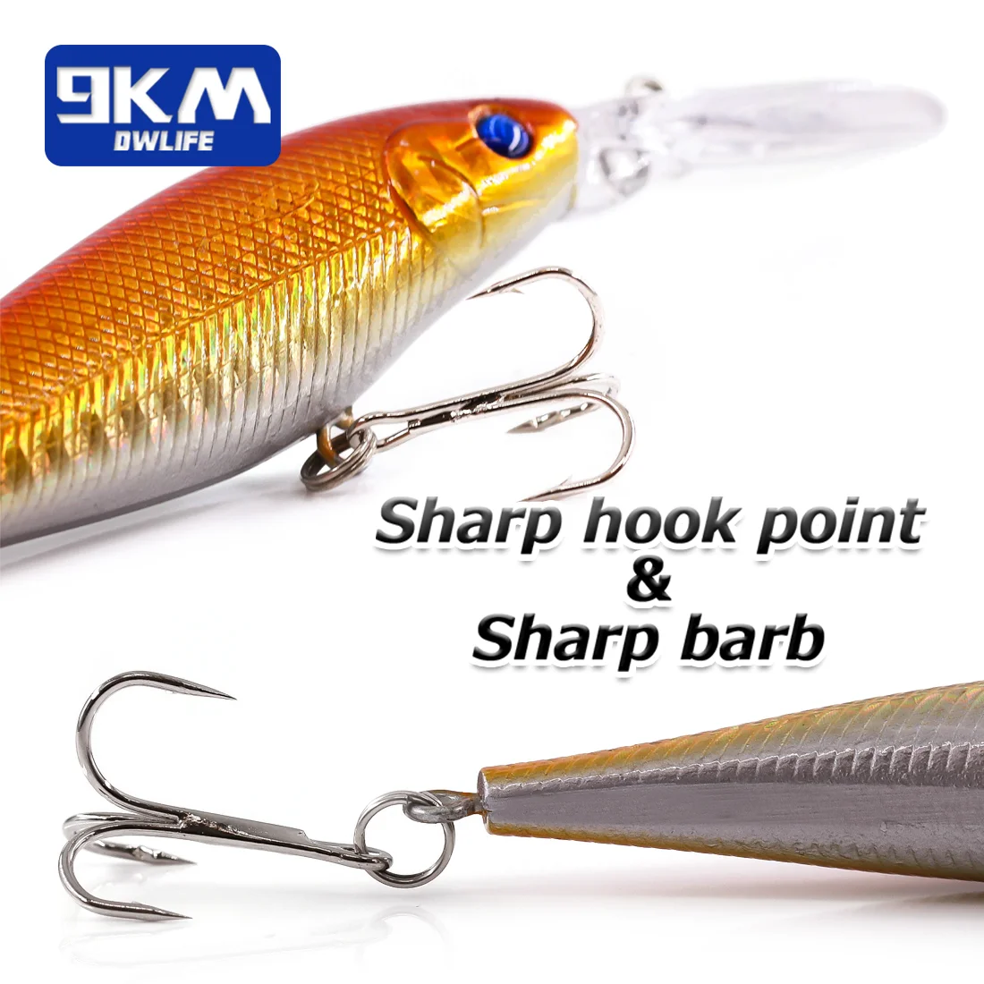 Señuelos Minnow 10,5g Señuelos de Pesca Swimbaits barco Topwater cebos duros para trucha lubina con anzuelo triple agua salada agua dulce 11,5 cm - imagen 3