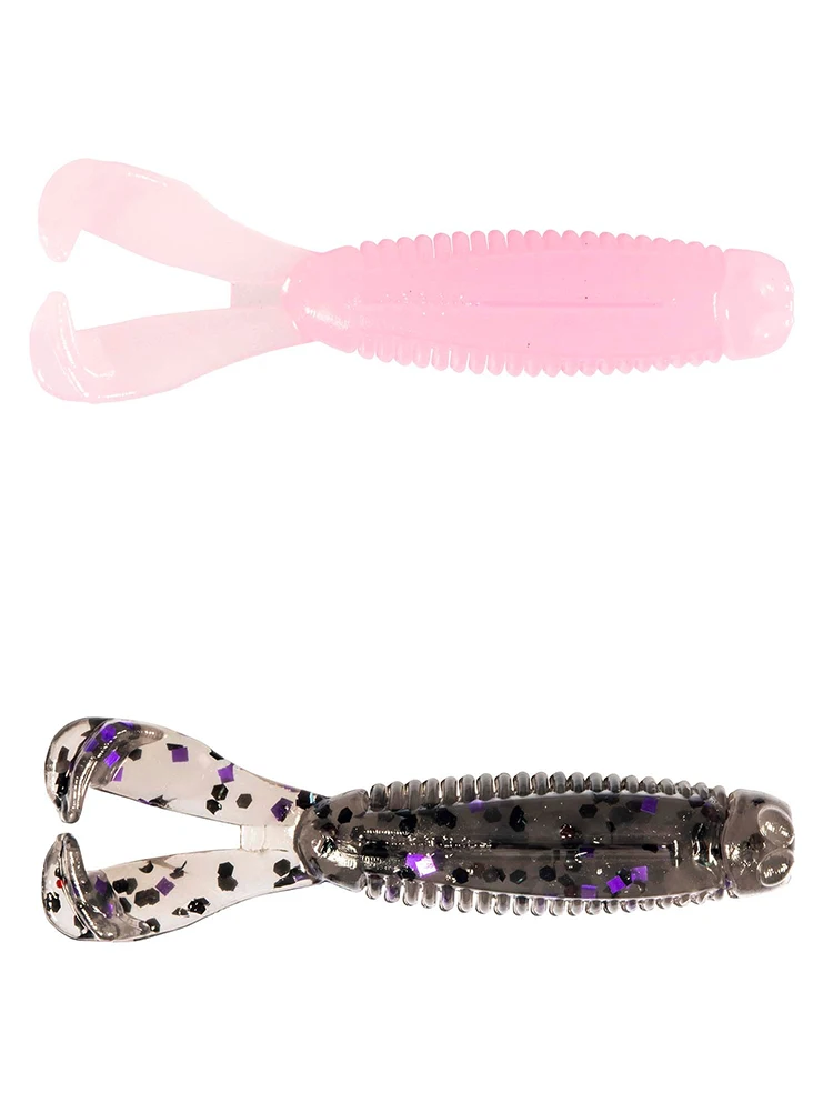 Z-Man 미니 더블 테일 미니 더블 플로팅 소프트 네드 낚시 그룹 블랙 핏 소프트 버그베이스 미끼 루어 가짜