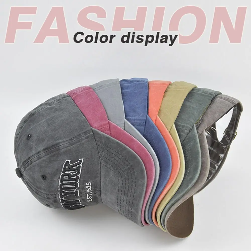 Gorra vaquera vintage desgastada NY – Protección solar para pesca - imagen 3