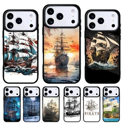 Funda trasera iPhone barco pirata compatible 12 13 14 15 Pro Max