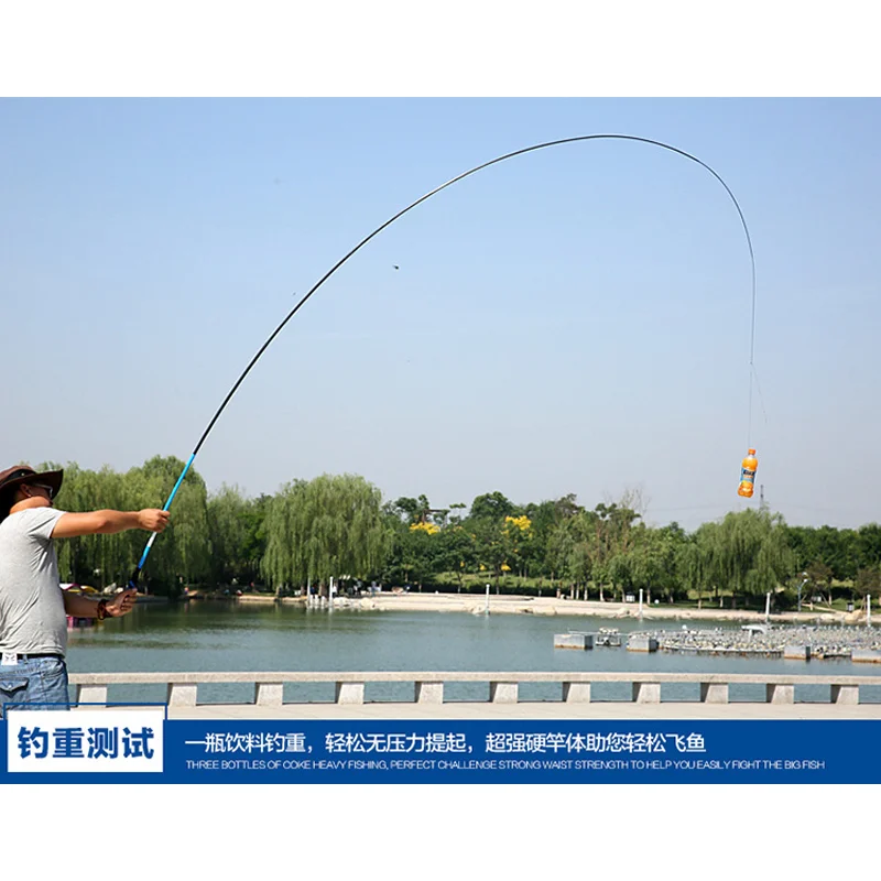 Goture-caña telescópica de fibra de carbono, caña dura ultraligera para pesca de agua dulce, carpa, 3,6 M-6,3 M - imagen 3