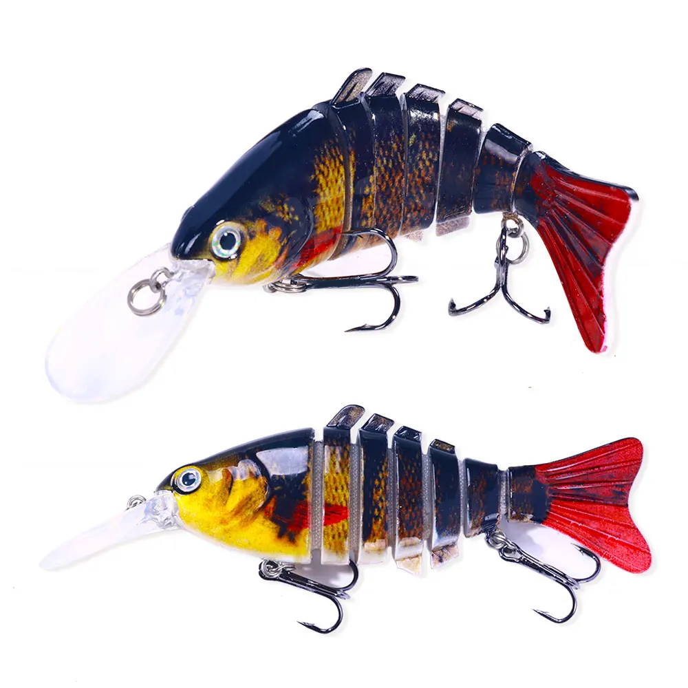 Señuelos de Pesca de 12cm y 16g, Wobblers que se hunden, 7 segmentos, Swimbait multiarticulado, cebo duro, aparejos de Pesca para lubina Isca Crankbait - imagen 5