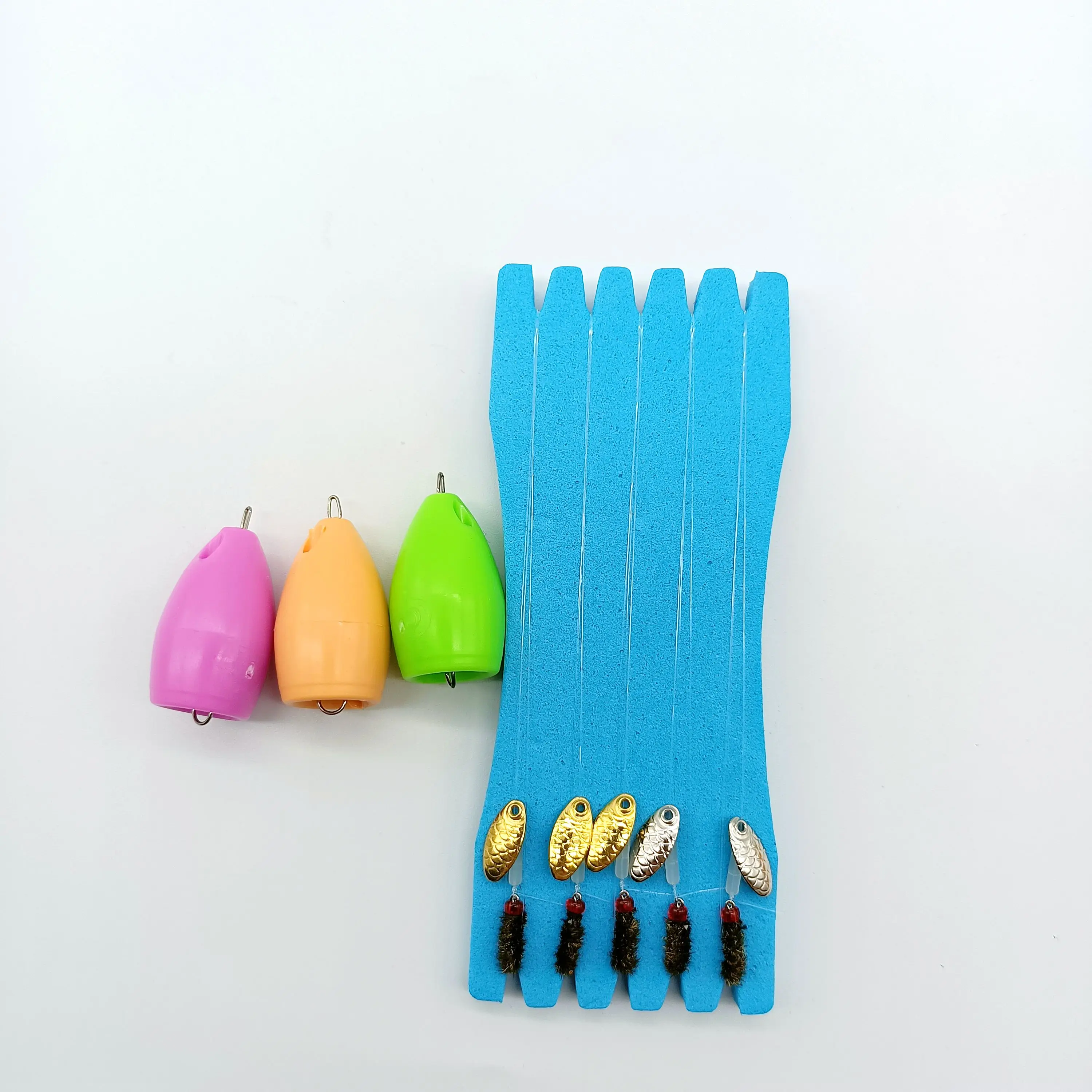 DUODUOYU Señuelos de Pesca, semillas de melón, línea de lentejuelas, traje de grupo, Escala de Stickbait, hueso de 55cm, Conector de cuentas de parada, cabeza de plantilla, aparejos de pesca - imagen 3