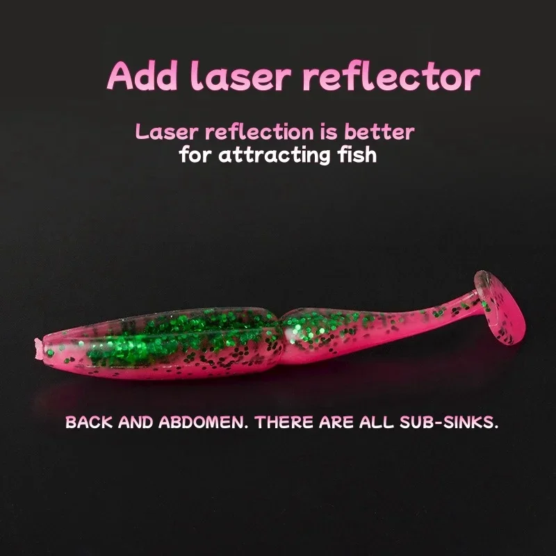 5 uds señuelo suave cebo de silicona 11,5 cm 12,3g anzuelo de manivela Jig cola grande señuelo de pesca Artificial aparejos de pesca de mar - imagen 3