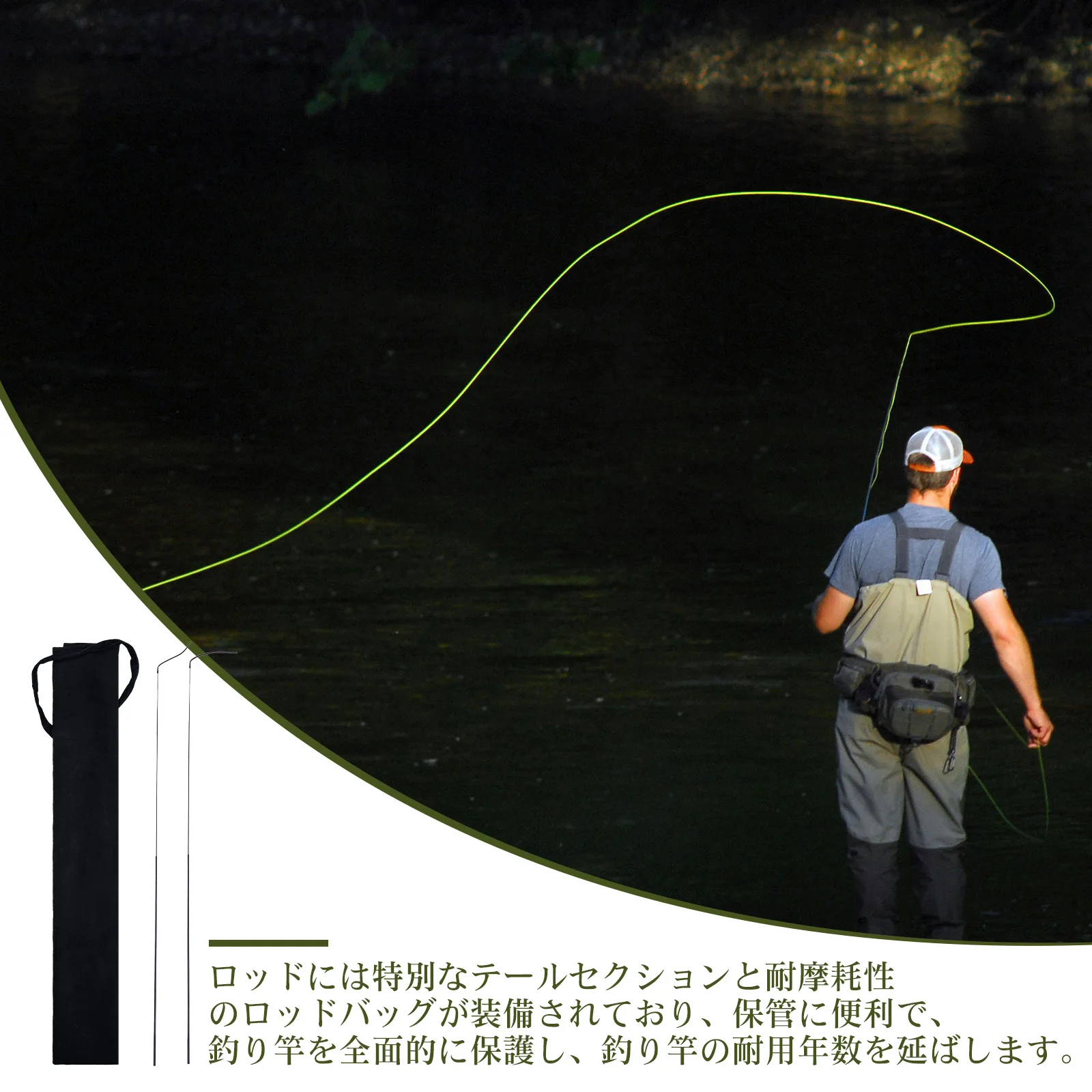 Caña de pescar Goture 1,2/1,5/1,8/2,1 m, mini caña de bolsillo de producción de aleación de aluminio, bolsa de caña de pescar gratis, fácil de almacenar y transportar - imagen 5