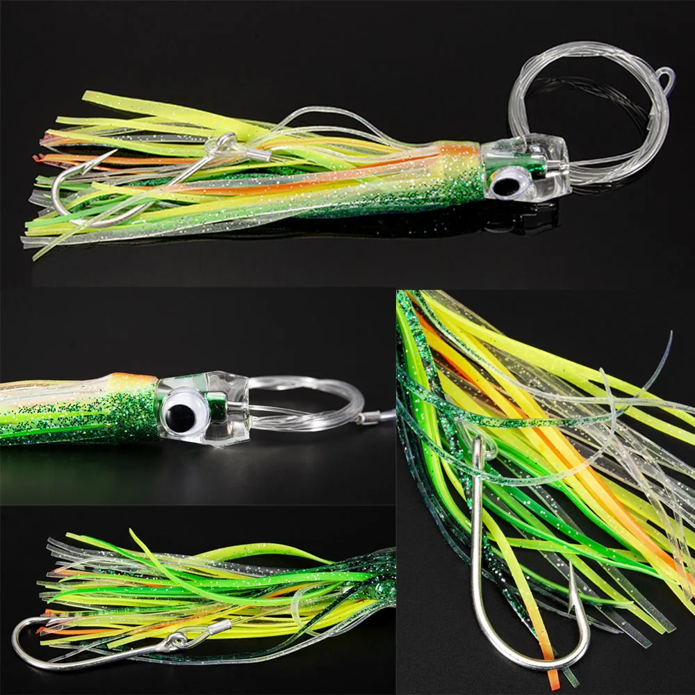 6 unid/bolsa 6 "señuelos de pez espada de pesca en barco señuelos de agua salada para Mahi Marlin Wahoo Billfish gran juego de pesca - imagen 5