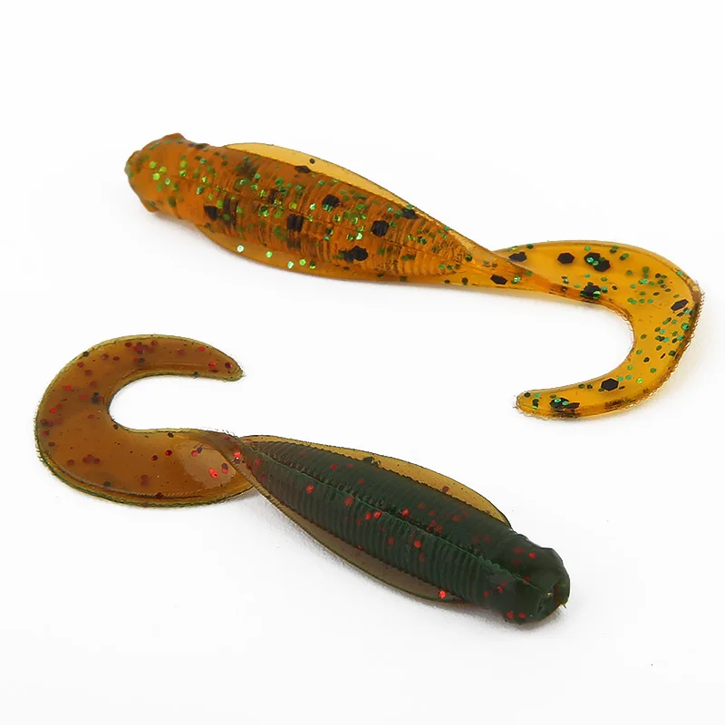 ARDEA-Cebo blando de pesca, 10 piezas, 40/75mm/90mm, gusano de silicona, Jigging, Wobblers, trucha, carpa, aparejos depredadores - imagen 4