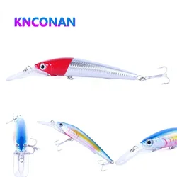Swimbait wobbler pececillo delgado 3D lastrado para lubina salada