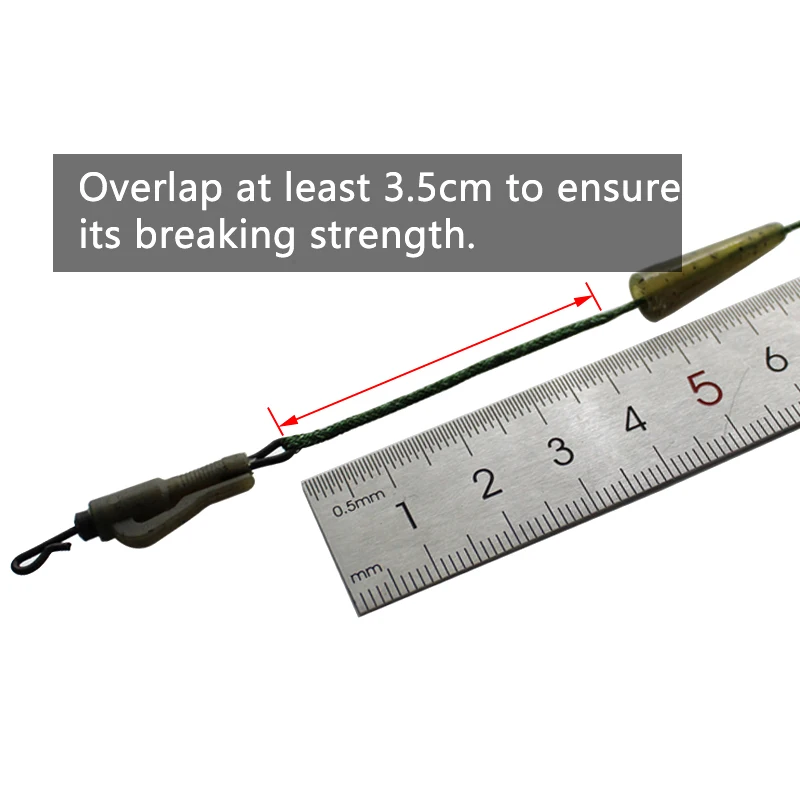 Línea de pesca de carpa de 10m, líder sin plomo, línea líder de carpa para aparejo de carpa, aparejo de helicóptero Chod, equipo de aparejos de línea de plomo trenzado - imagen 5