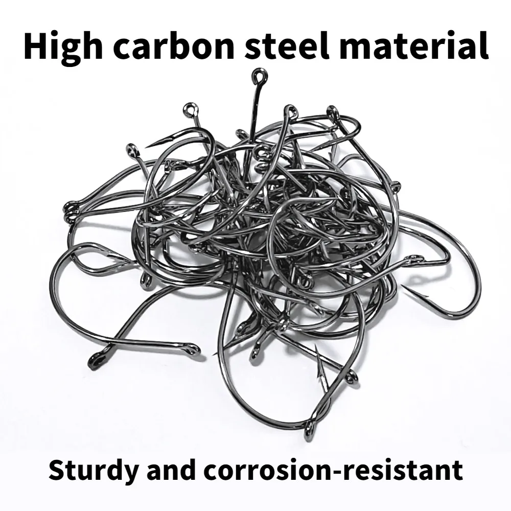 Ganchos de acero de alta calidad para pesca duradera y resistente a la corrosión