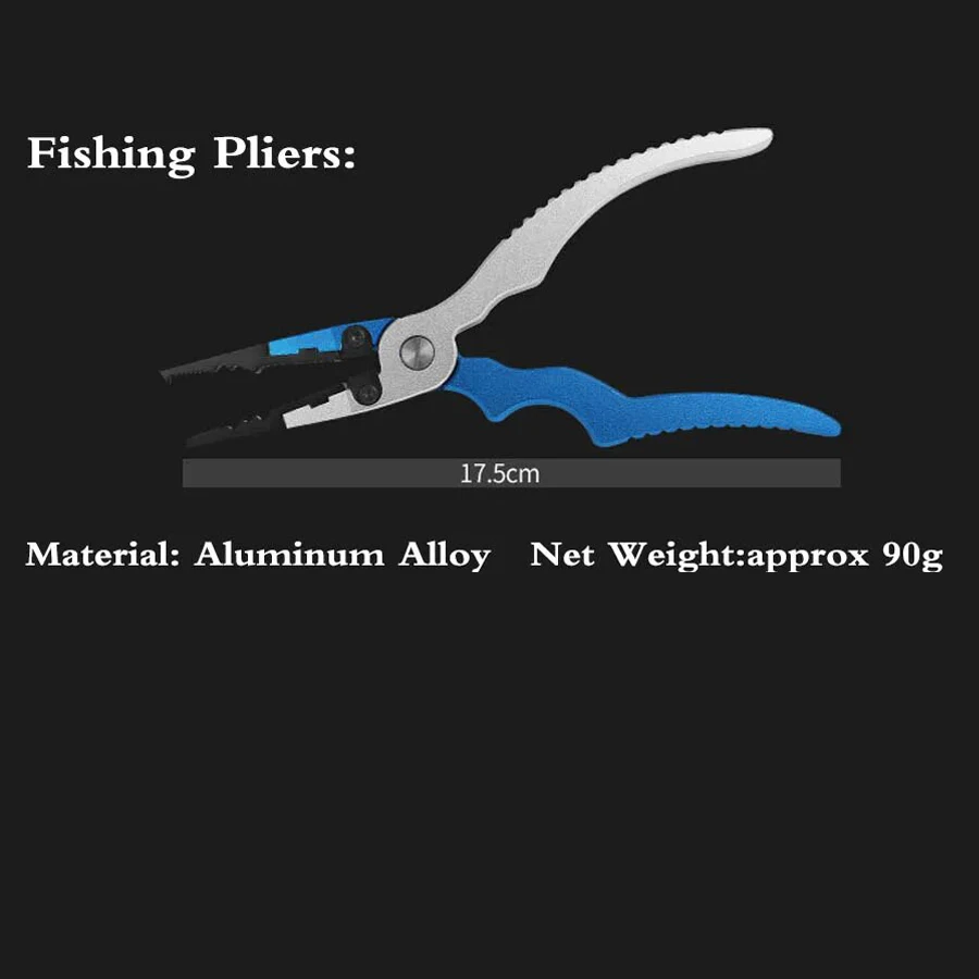 Alicates de pesca – Alicates de anillo dividido de acero inoxidable multifunción para pescar con cortador de línea y engarzadora - imagen 2