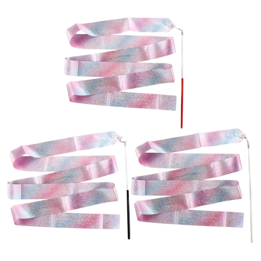 Palo de arcoíris para gimnasia de arte rítmico, juguetes para niños, herramienta de entrenamiento para niños, cinta de baile serpentina de Ballet, cintas de gimnasio, varilla giratoria - imagen 4