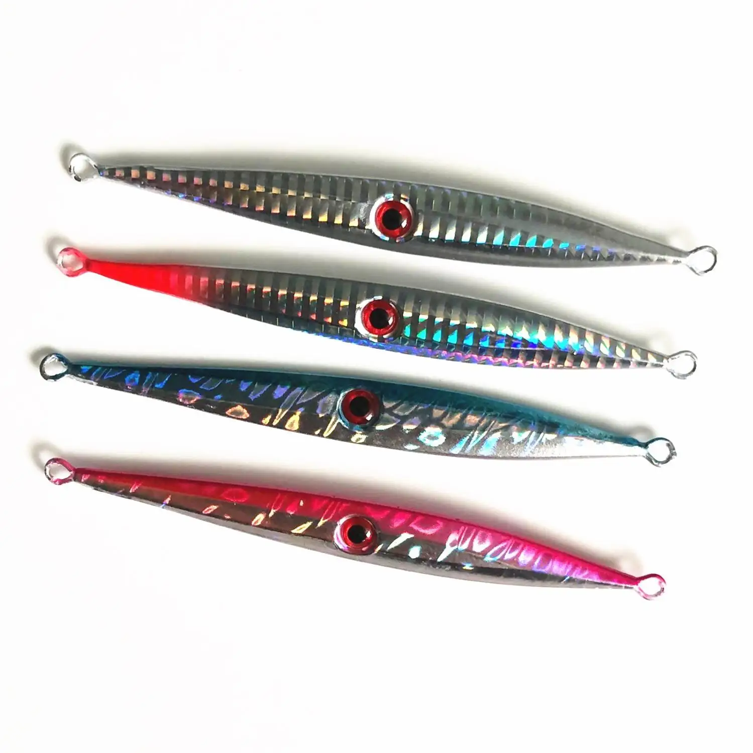 Shore Cast Jig Fishing Lure Hard Bait 40g 60g 100g Metal Jigbait Artificial Lures Mackerel Bass Mandarin Catfish 4 Pieces SALE