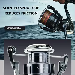 Carrete de pesca giratorio de agua salada Mavllos PAS, potencia de arrastre, relación de 10KG, 5,8:1, gran capacidad, resistente a la corrosión, carrete de pesca de lubina