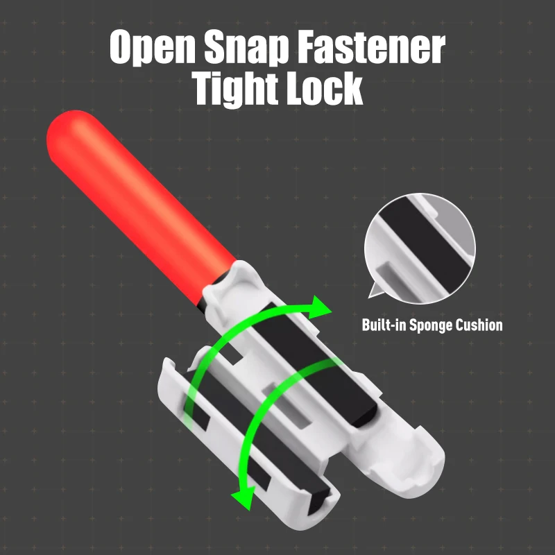 LEYDUN 2 unids/set FLash caña de pescar electrónica punta varillas de luz campanas Led varillas de luz herramientas de alarmas de mordida Cr425 (baterías incluidas) - imagen 3