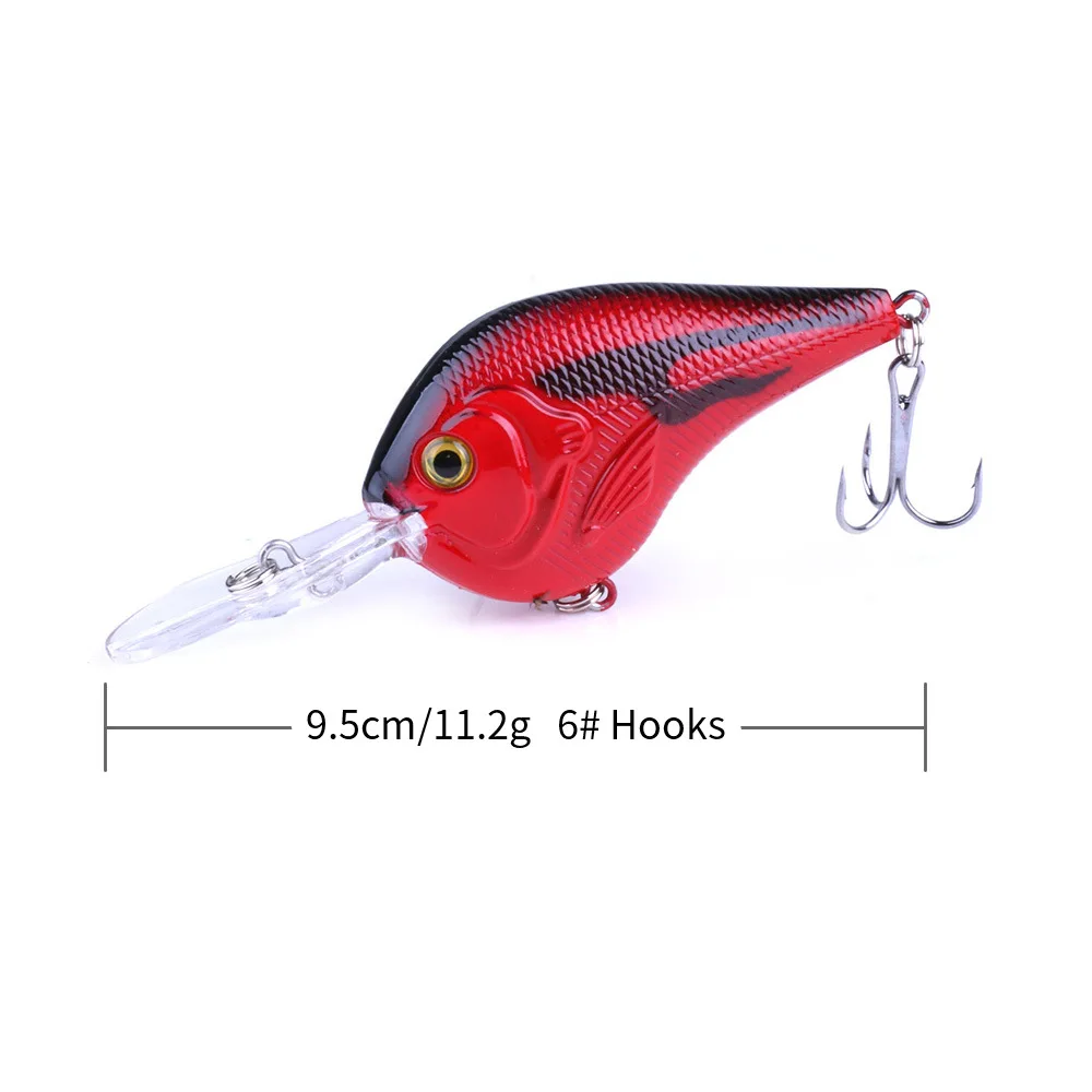 95MM 11,4G pesca Wobbler flotante Crankbait Pike Bass cebo duro Artificial trucha Topwater señuelo de pesca aparejos de regalo - imagen 4