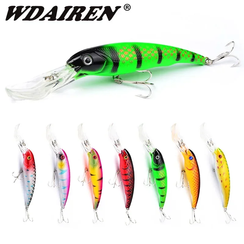 1 Pc Minnow Wobblers señuelo de pesca 28g 16,5 cm Crankbait grande cebo duro Artificial de plástico para Peche Bass Pike carpa Trolling señuelos