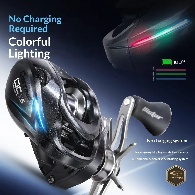 Carrete de pesca Hasida X6 DC – Freno electrónico inteligente - imagen 2
